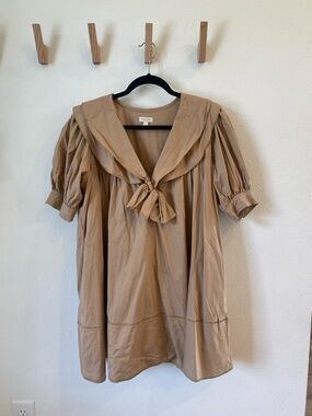 pilcro short sleeve bow front tunic mini dress Pilcro Short-Sleeve Bow-Front Tunic Mini Dress at MarketFair Shoppes in Princeton, NJ